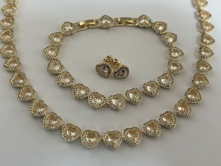 Stunning tennis set With Necklace, Bracelet, And Earrings imagen 4